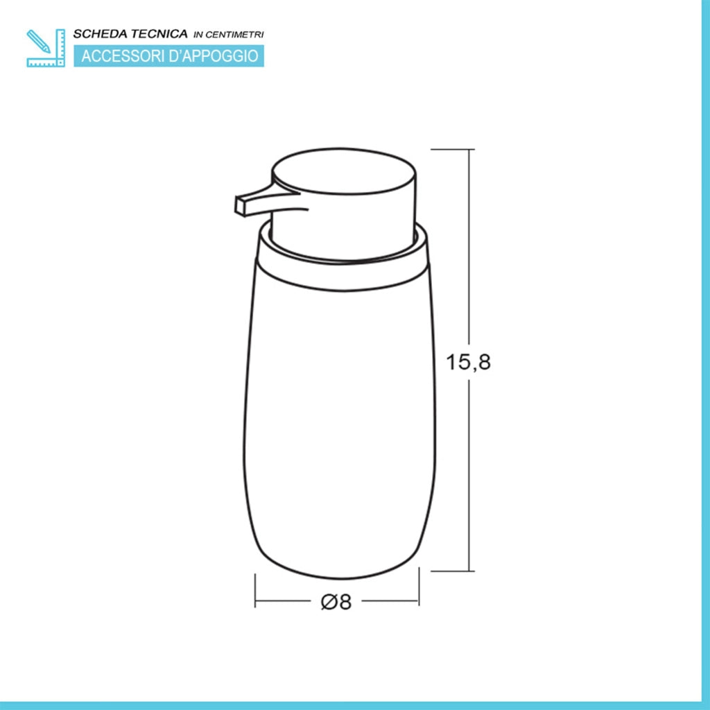 Dispenser sapone liquido rosa cipria Blob