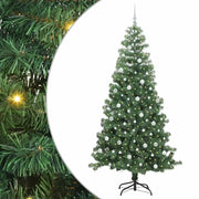 Albero di Natale | Decorazioni natalizie con 300 LED con supporto Verde 240 cm PVC
