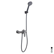 Miscelatore monocomando esterno doccia DH Nichel Nero Spazzolato