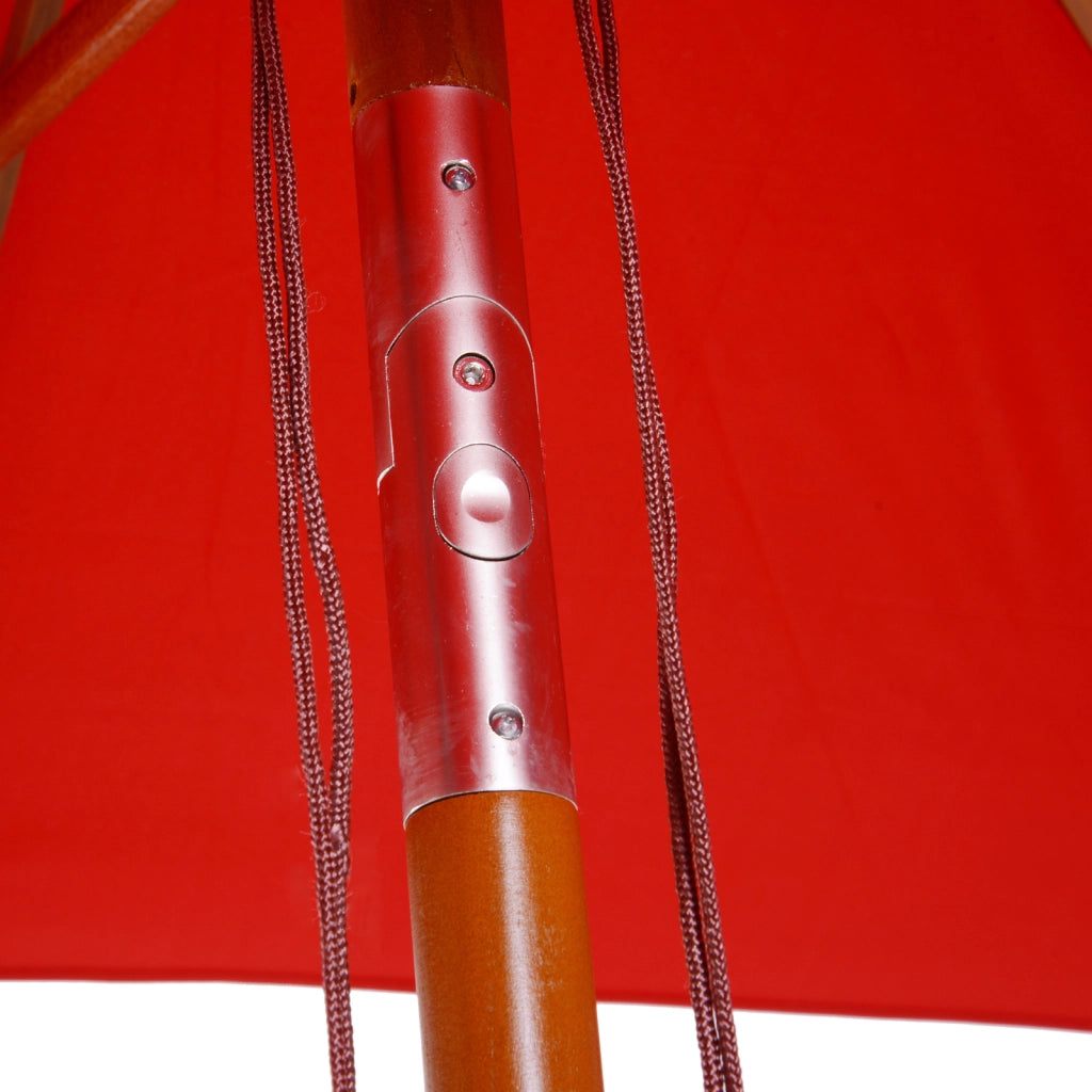 Parasole da giardino rettangolare inclinabile in legno e poliestere ¨C zephmum ¨C rosso 2x1.5x2.3 m