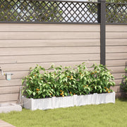 Fioriere da Giardino con Sistema di Irrigazione 4 pezzi Bianco
