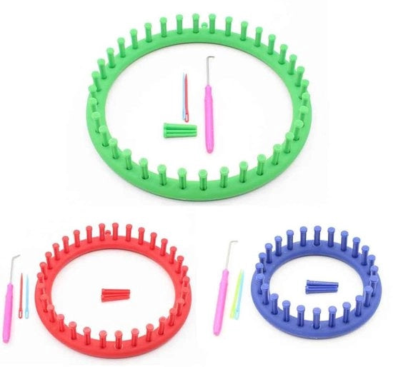 Set di Tre Cestelli per Tessitura a Cerchio - Utilizzo Facile - Diverse Dimensioni - Adatto per Principianti - Breilletto