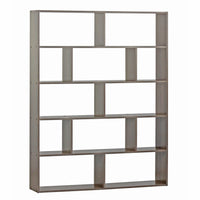 Libreria 12 Ripiani 124x160x24 cm in Legno MDF Rovere Scuro