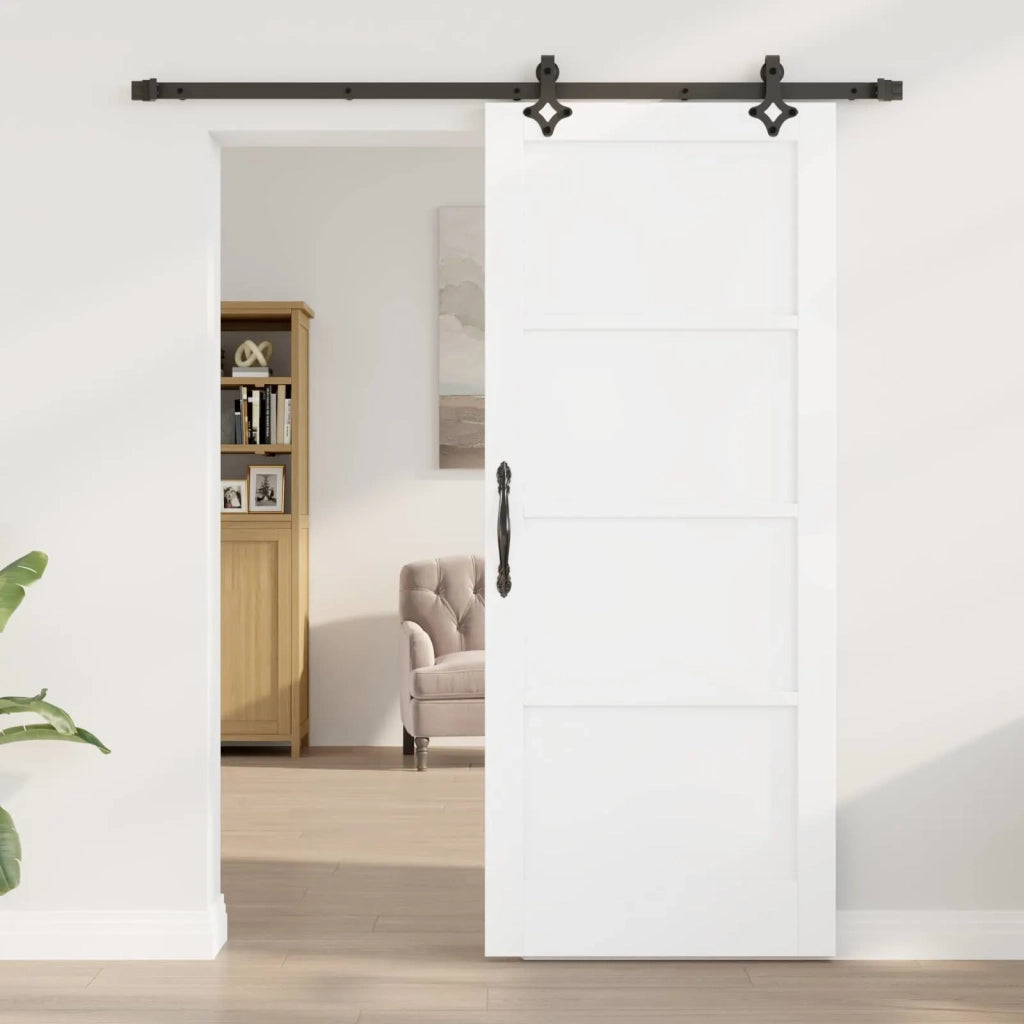 Porta scorrevole Bianco e Nero 83 x 202 cm