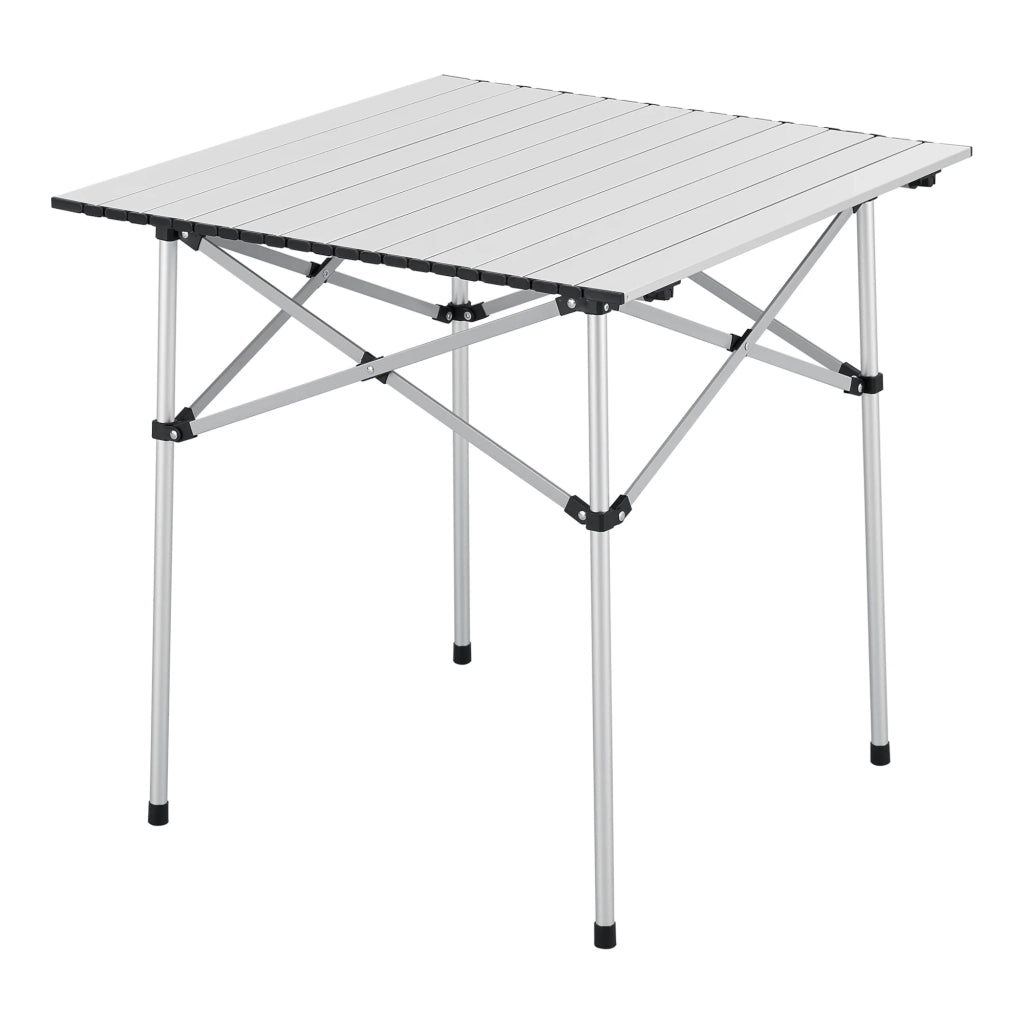 Tavolo da campeggio pieghevole 70 x 70 x 70 cm argento 03_0010996
