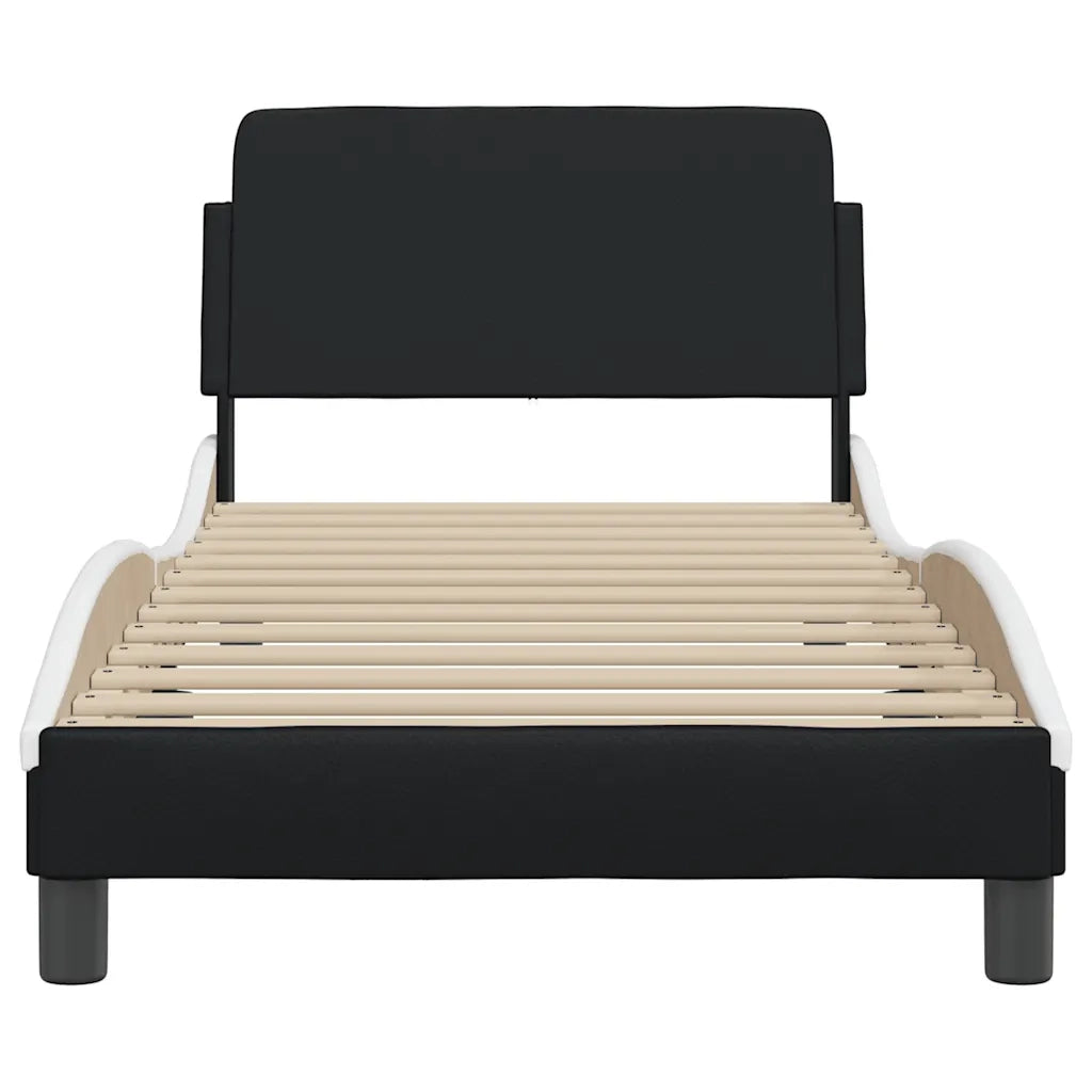Giroletto Dover Nero e Bianco 90x200 cm in Similpelle 373123