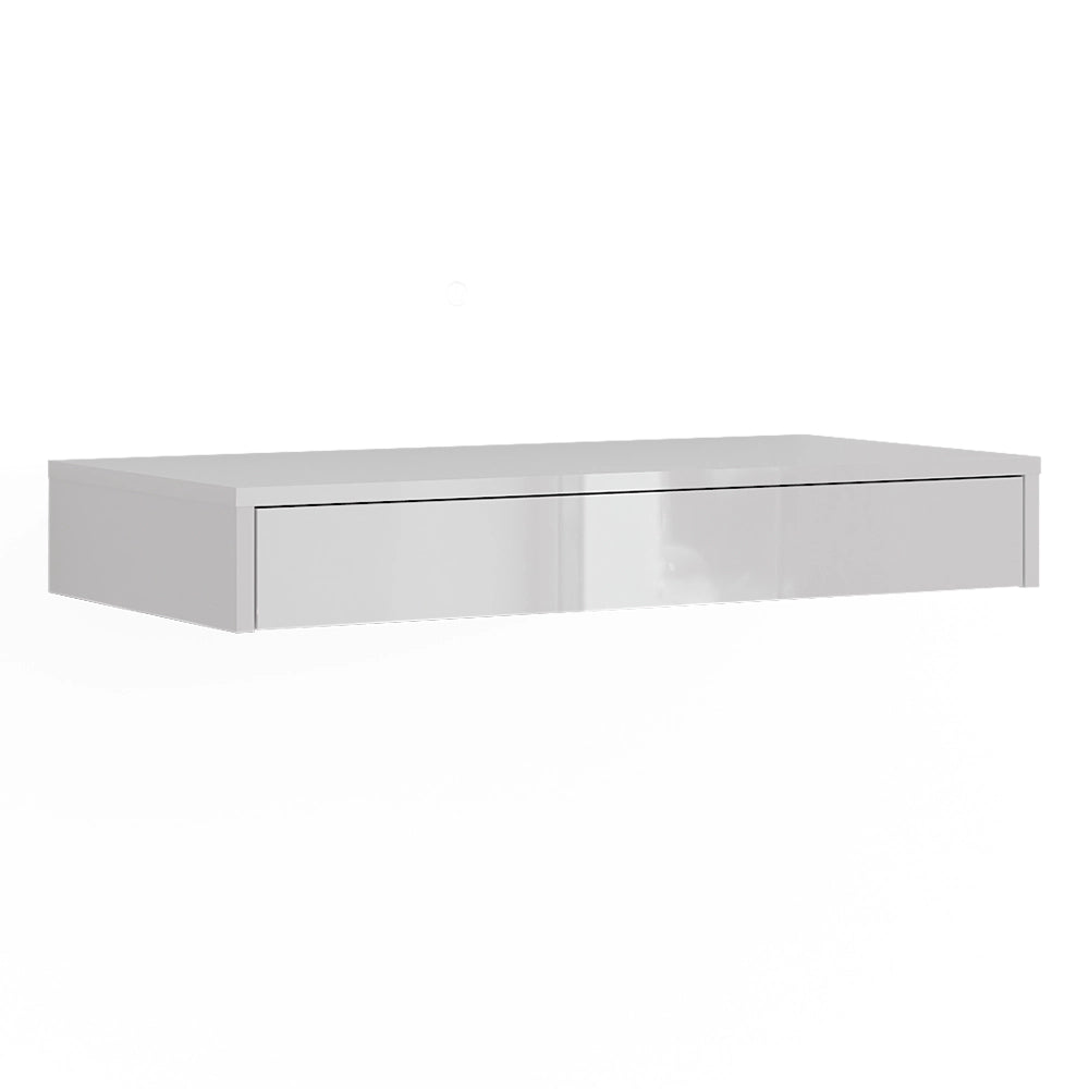 Vicco Libreria da parete Bianco/bianco lucido 81.4 x 12 cm con cassetto