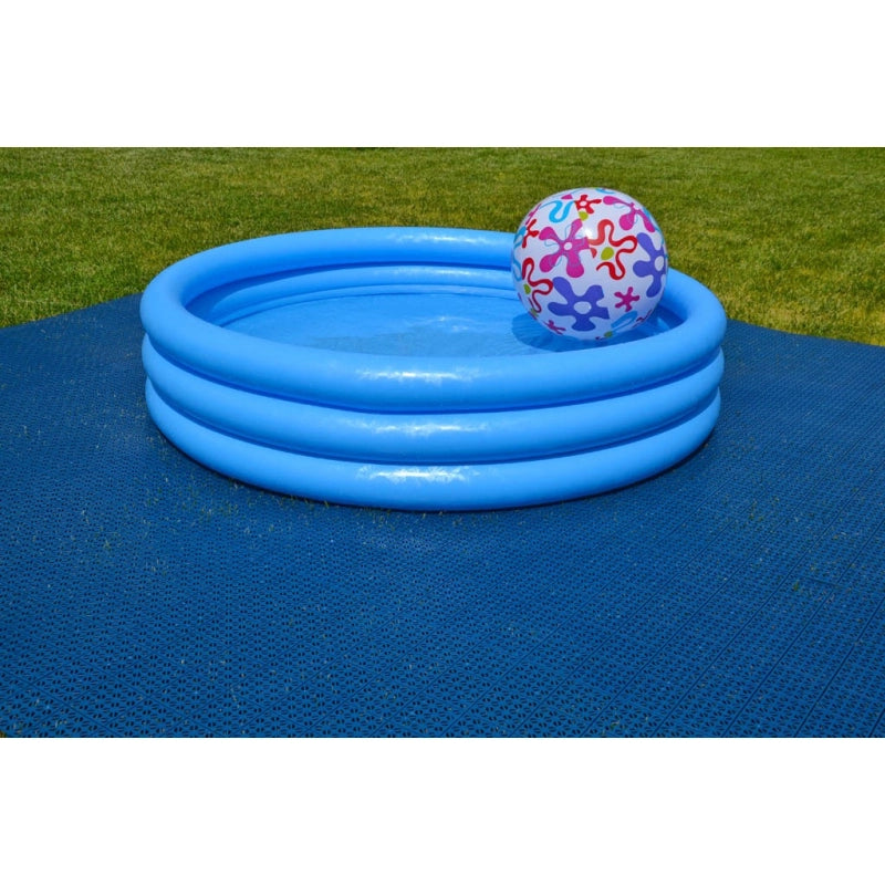 Set da 20 Piastrelle in Plastica Flessibili Drenanti 55,5 x 55,5 cm da Esterno Giardino 6,2 m2 colore: Blu