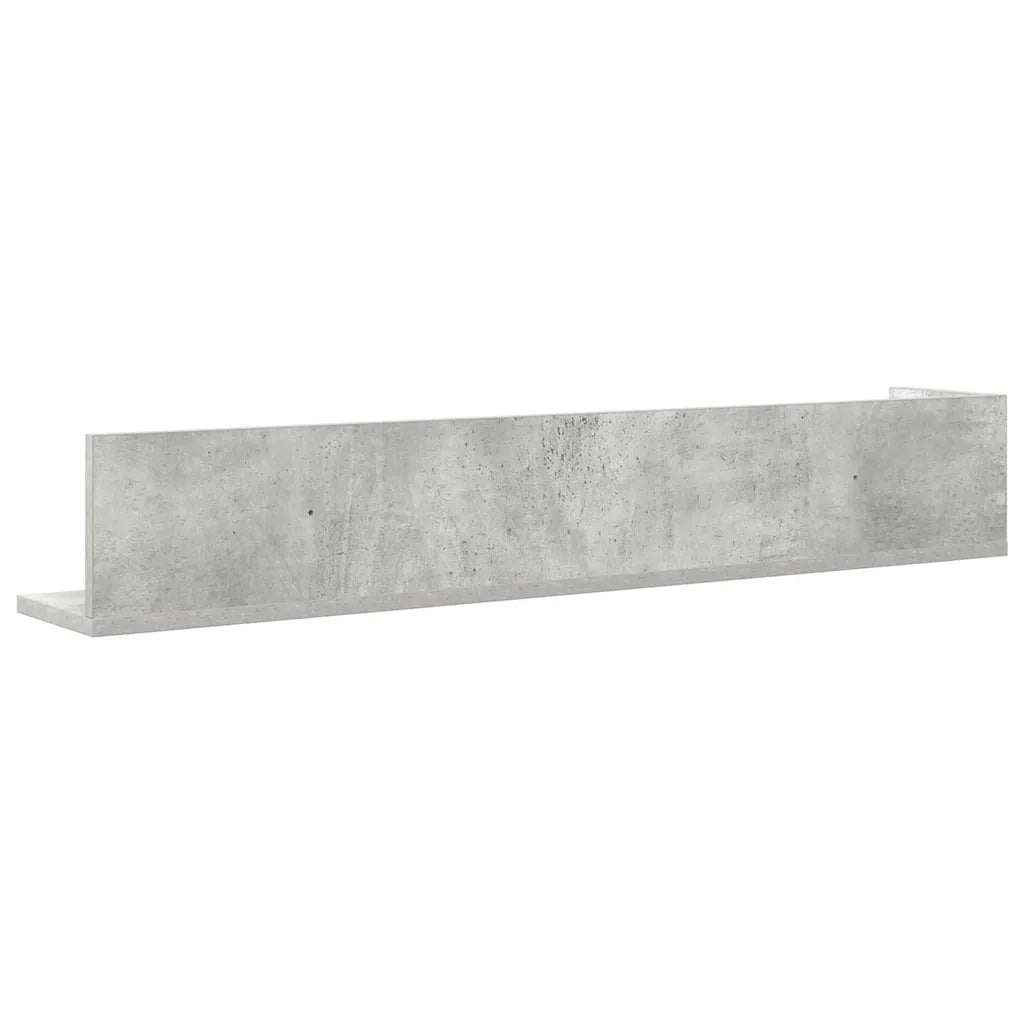 2 pz Mensole a Muro | Scaffale Parete | Ripiano a parete Grigio Cemento 100x16,5x16,5cm in Truciolato