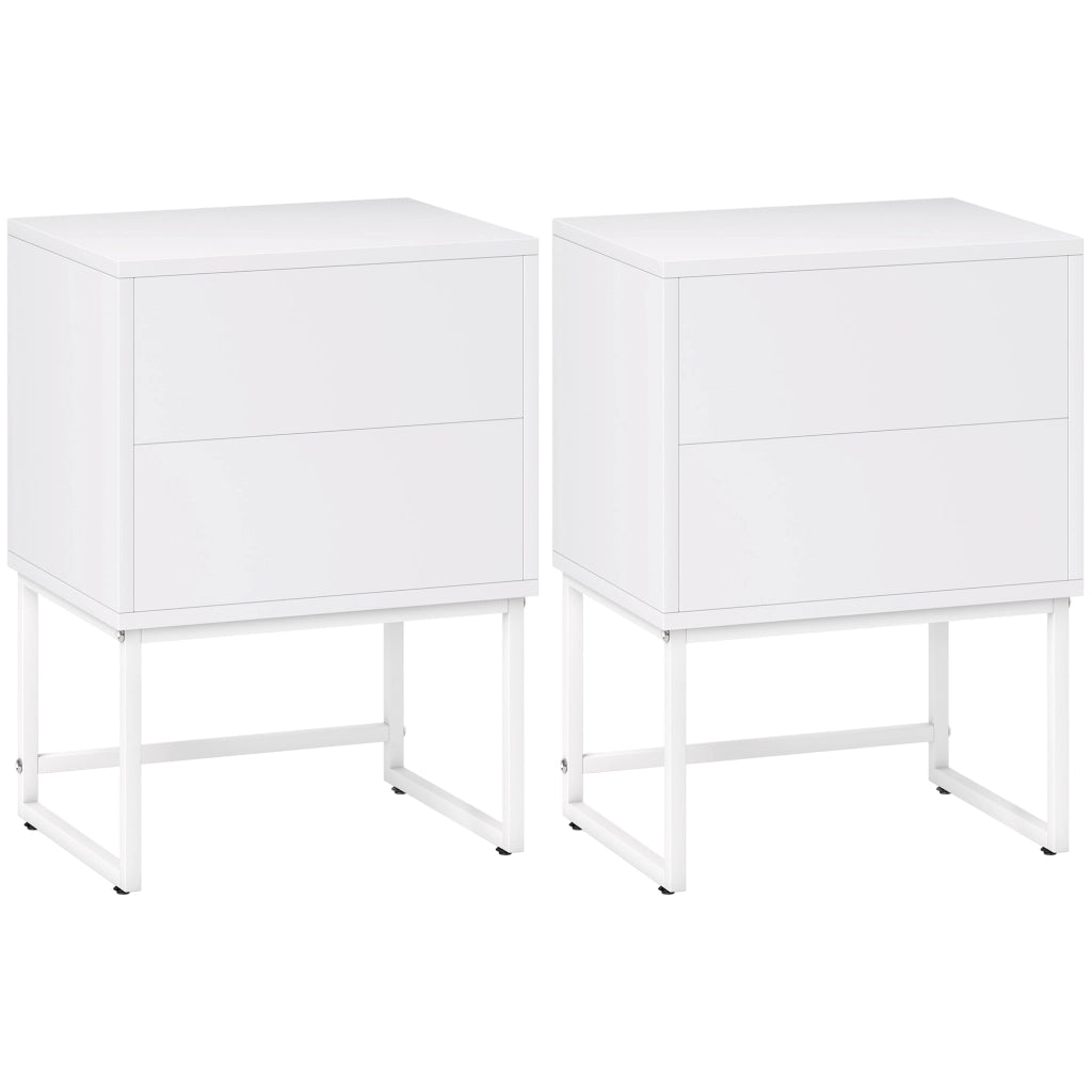 Tavolino da notte ¨C zephmum ¨C 40x30x55 cm bianco
