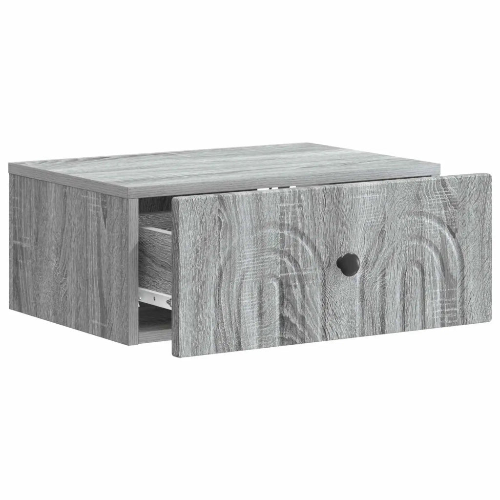 Mobiletto da notte a muro 2 pcs Grigio Sonoma 49 x 34,5 x 20 cm