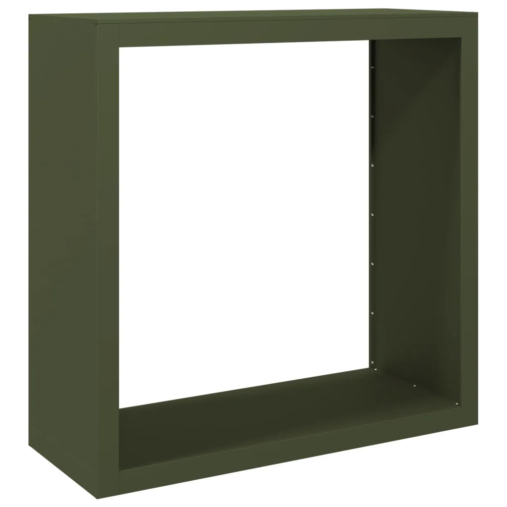 Rastrelliera per Legna da Ardere-Portalegna Verde 100x40x100 cm in Acciaio