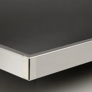 Bordo top da 4 mt H 40 in alluminio finitura anodizzato spazzolato