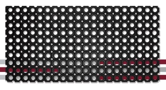 Zerbino Tappeto in Gomma Rettangolare Atlas 50 x 100 cm
