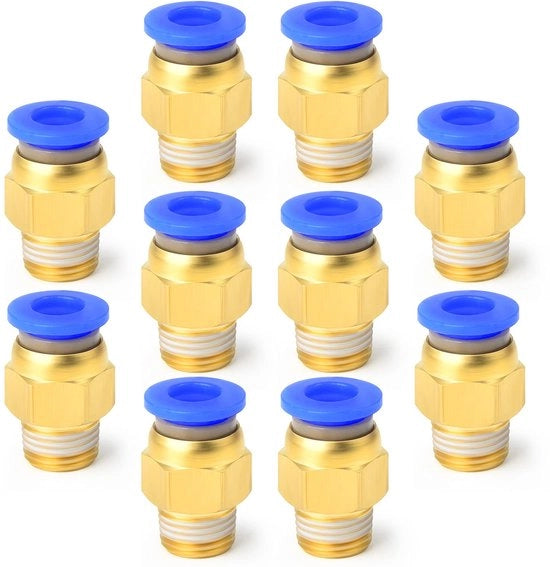 Connettori a pressione da 10 pezzi per tubi di 4 mm di diametro esterno - 1/8