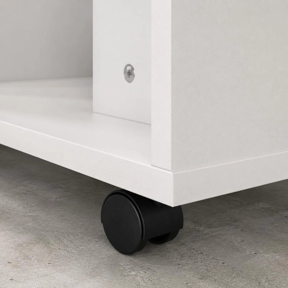 Rolling Cabinet, White, 60x53x72 Cm, Wood-based Material