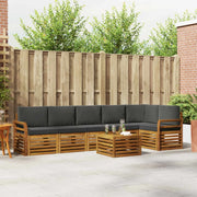 Set divano sezionale con cuscino 7 pcs Naturale e Antracite 3374932