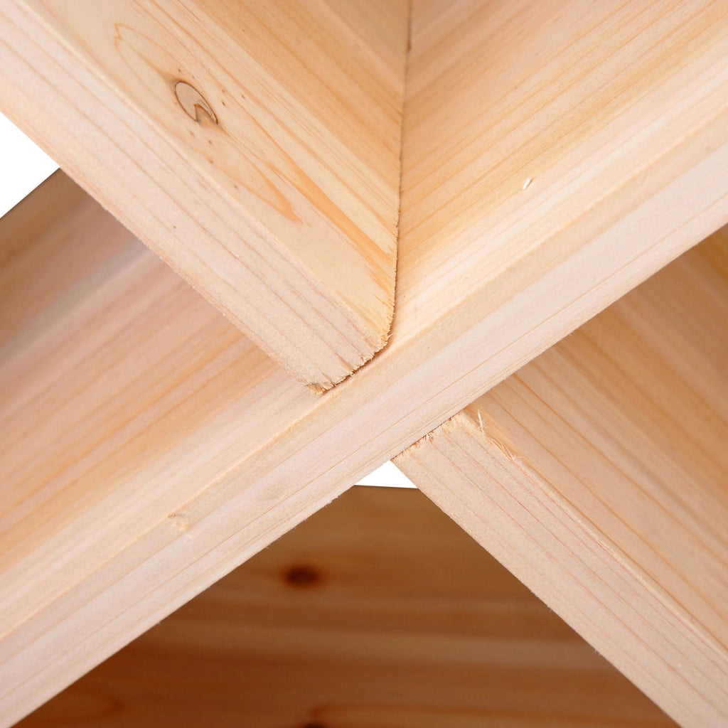 Mobiletto Portabottiglie per Vini e Liquori 24 Bottiglie ¨C Minimal ¨C Legno Naturale