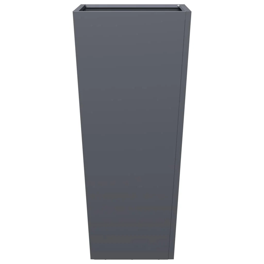 Fioriera rialzata per piante fiori terrazza giardino 35 x 35 x 75 cm acciaio antracite 02_0037511