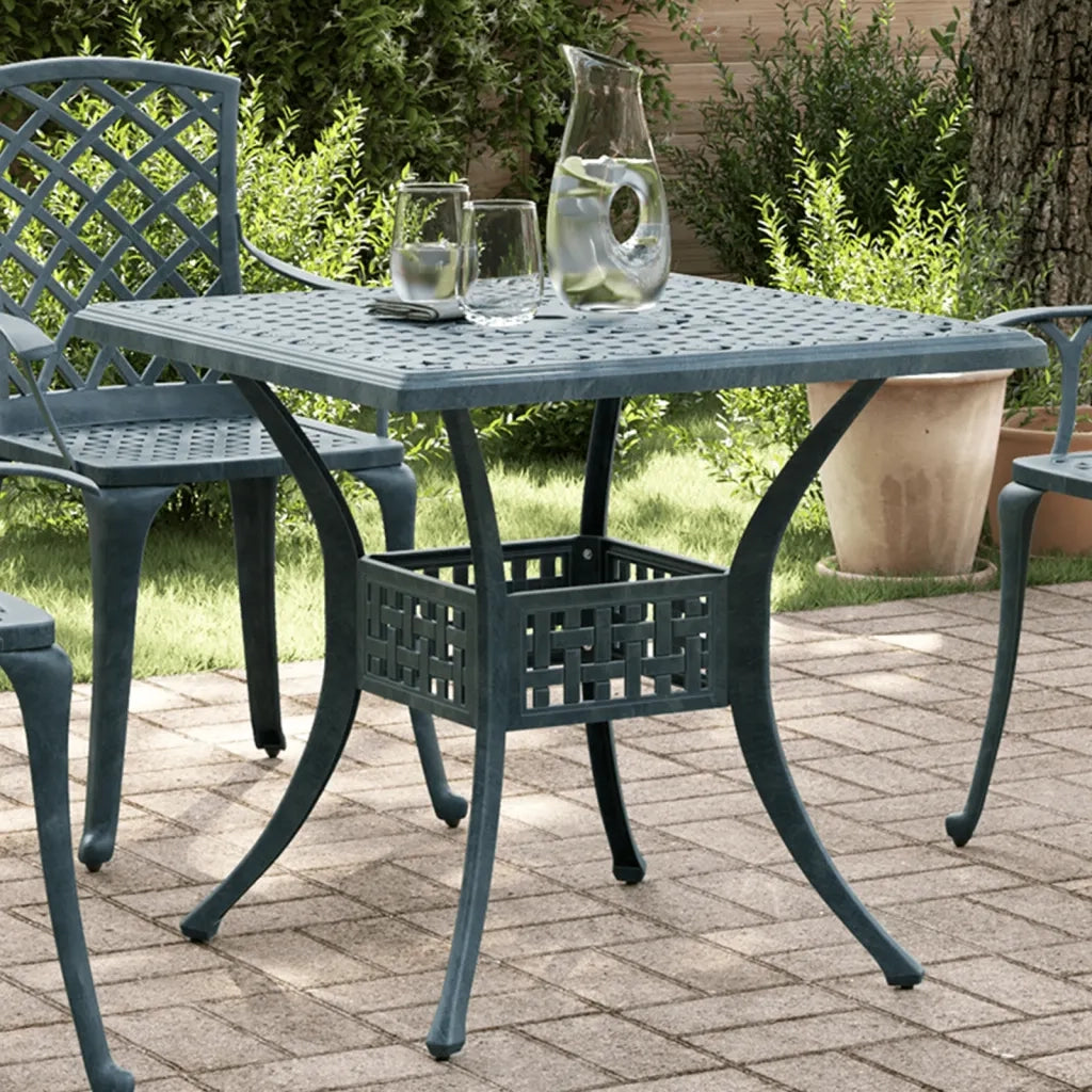 Tavolo da Giardino Verde 80x80x75 cm in Alluminio Pressofuso 4002814