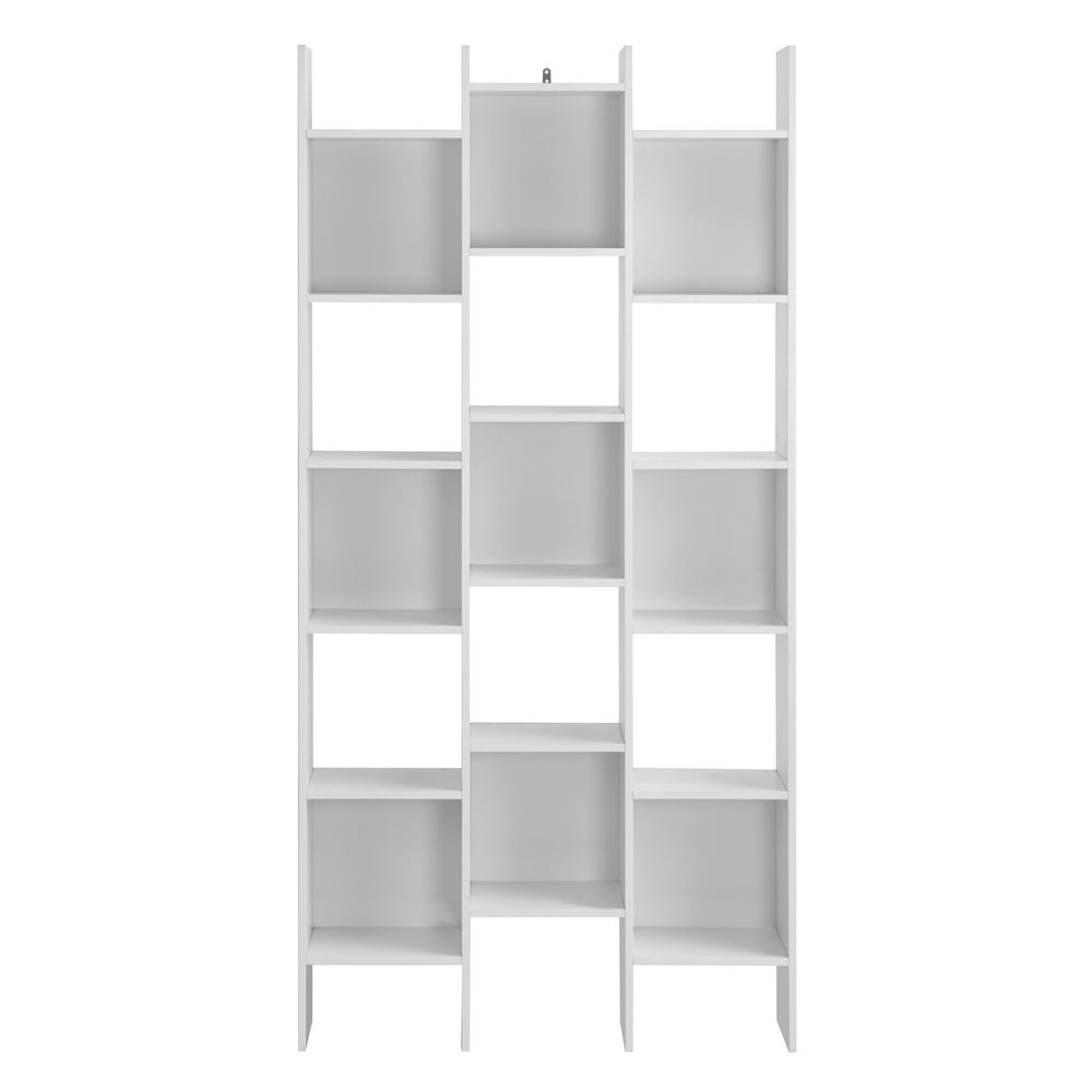 Libreria 15 Ripiani 96x24,8x192 cm in Legno MDF Bianco