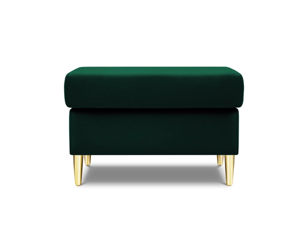 Cosmopolitan Design - Pouf "Kyoto" in velluto verde bottiglia 