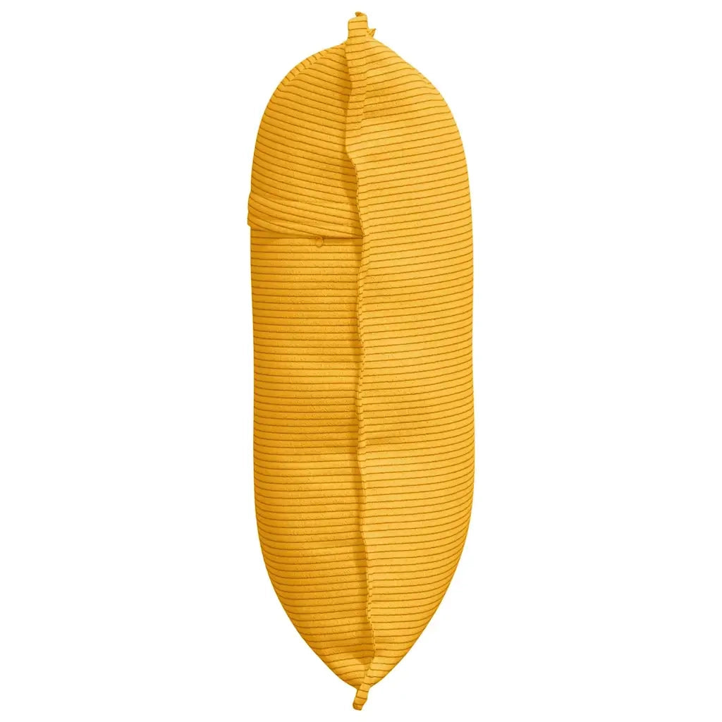 Cuscino per Schiena Giallo Chiaro 60 x 50 cm Tessuto in Cords