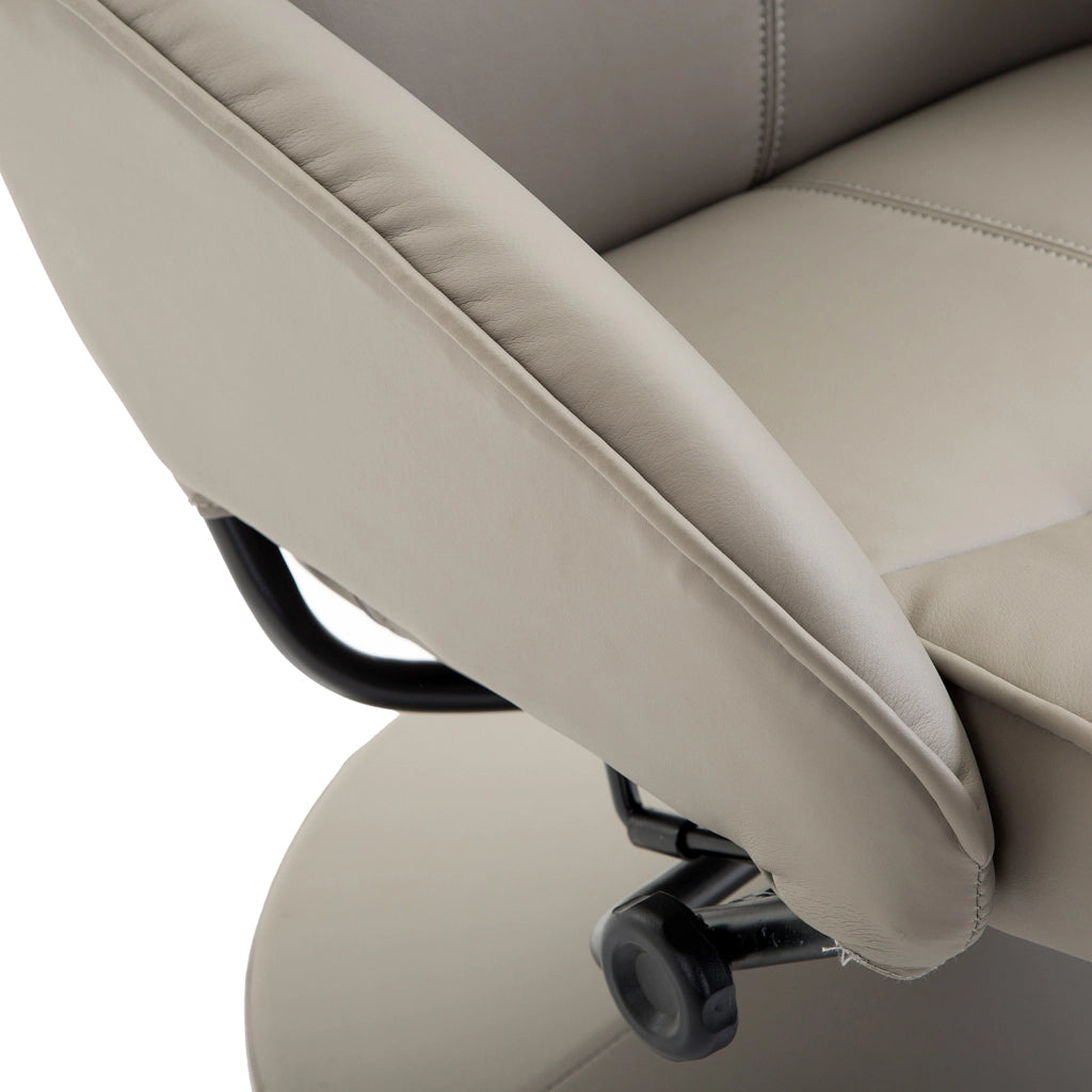 POLTRONA Relax con poggiapiedi 78x67x98 cm Grigia