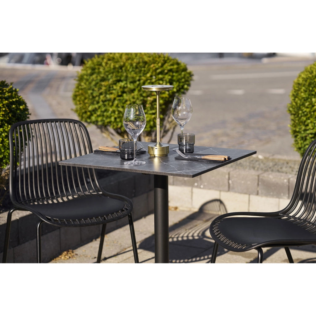 Tavolo Bistro 1, Nero, Metallo, 60x60x73 cm