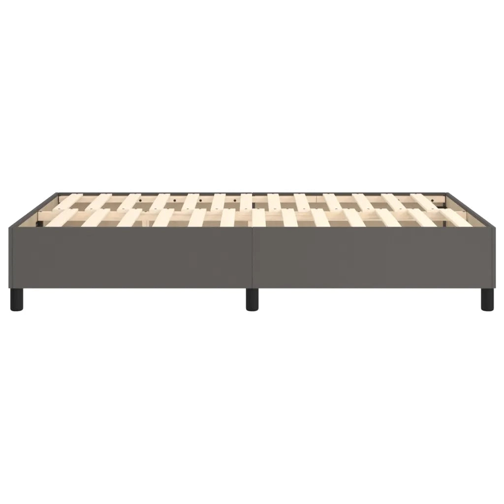 Struttura Letto a Rete a Molle-Giroletto Grigio 120x200 cm in Similpelle 122450