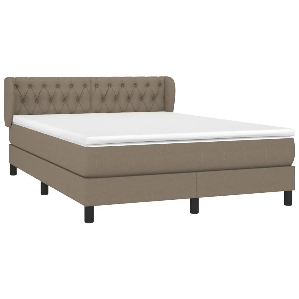 Giroletto a Molle con Materasso Tortora 140x190 cm in Tessuto 3126481