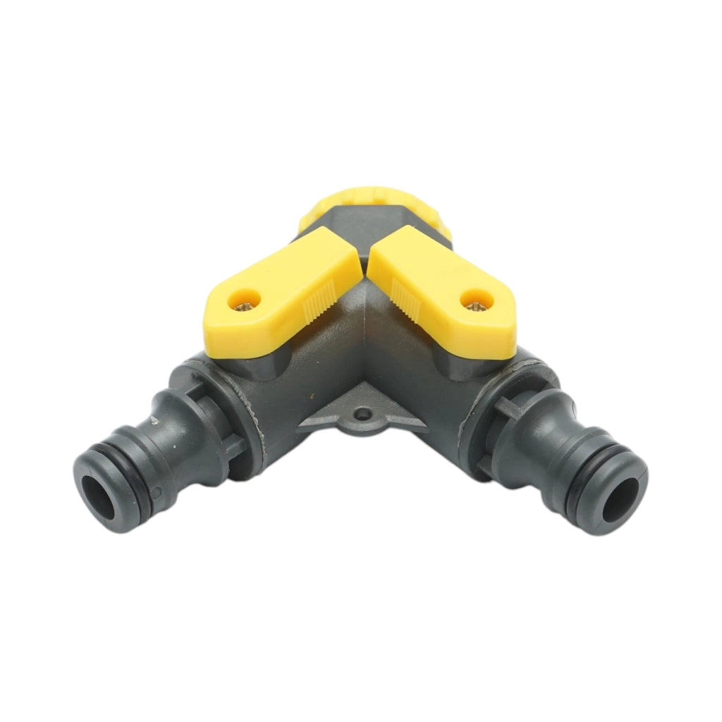 Connettore rapido a 2 vie per tubo da giardino Crownman 1/2-3/4