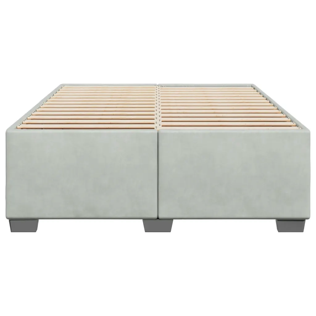 Giroletto senza Materasso Grigio Chiaro 160x200 cm Velluto 3284643