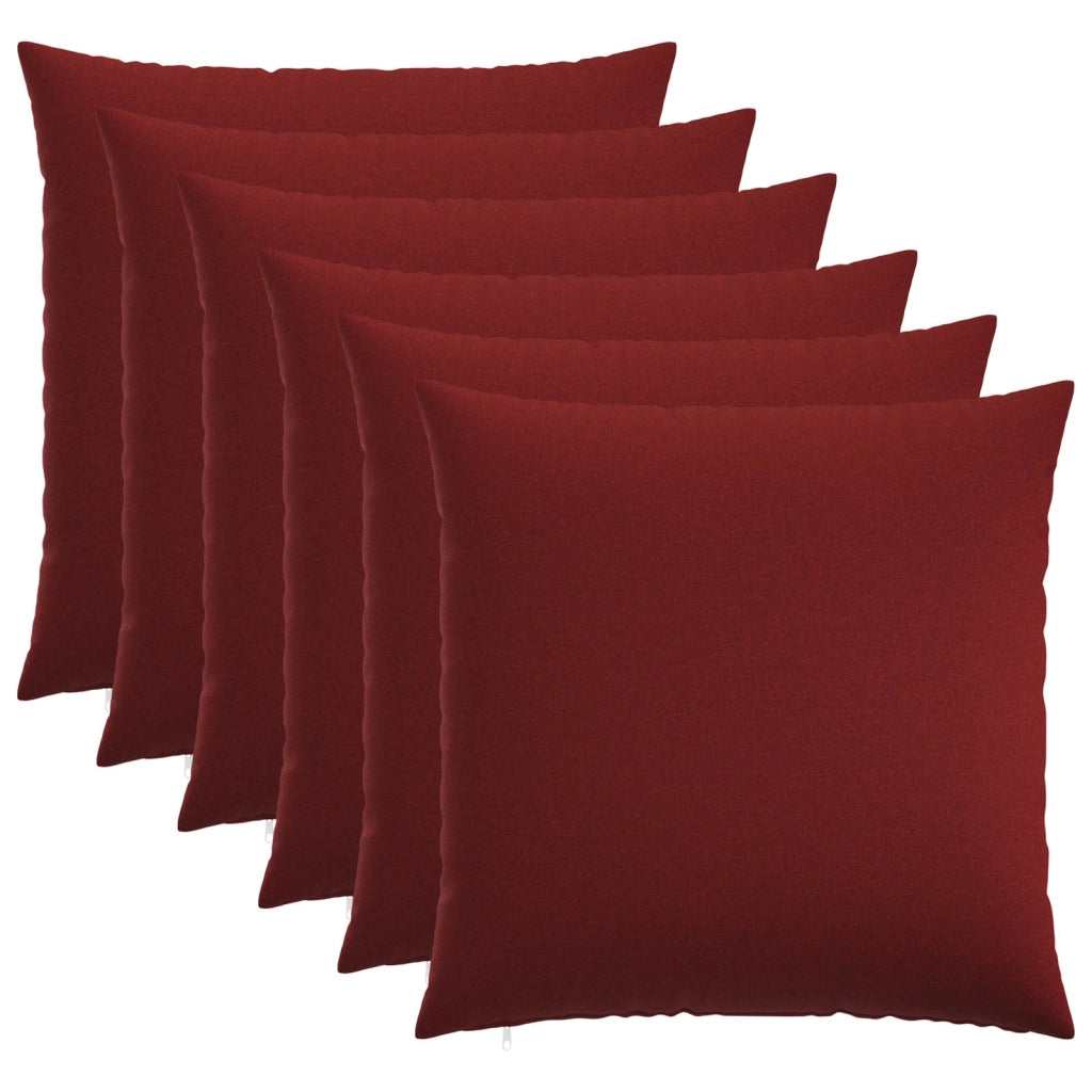 Federa 6 pz HEERLEN Rosso Vino 70 x 70 cm Tessuto 913180