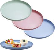 Tavolo Antiscivolo Rotondo - 3 Pezzi - Colori: Rosa, Blu, Verde - 30,5 cm