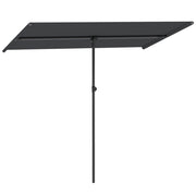 EasyComfort Ombrellone per Esterni 1.5x2 m Girevole a 180°, in Poliestere e Alluminio, 150x205x120-215 cm, Grigio Scuro