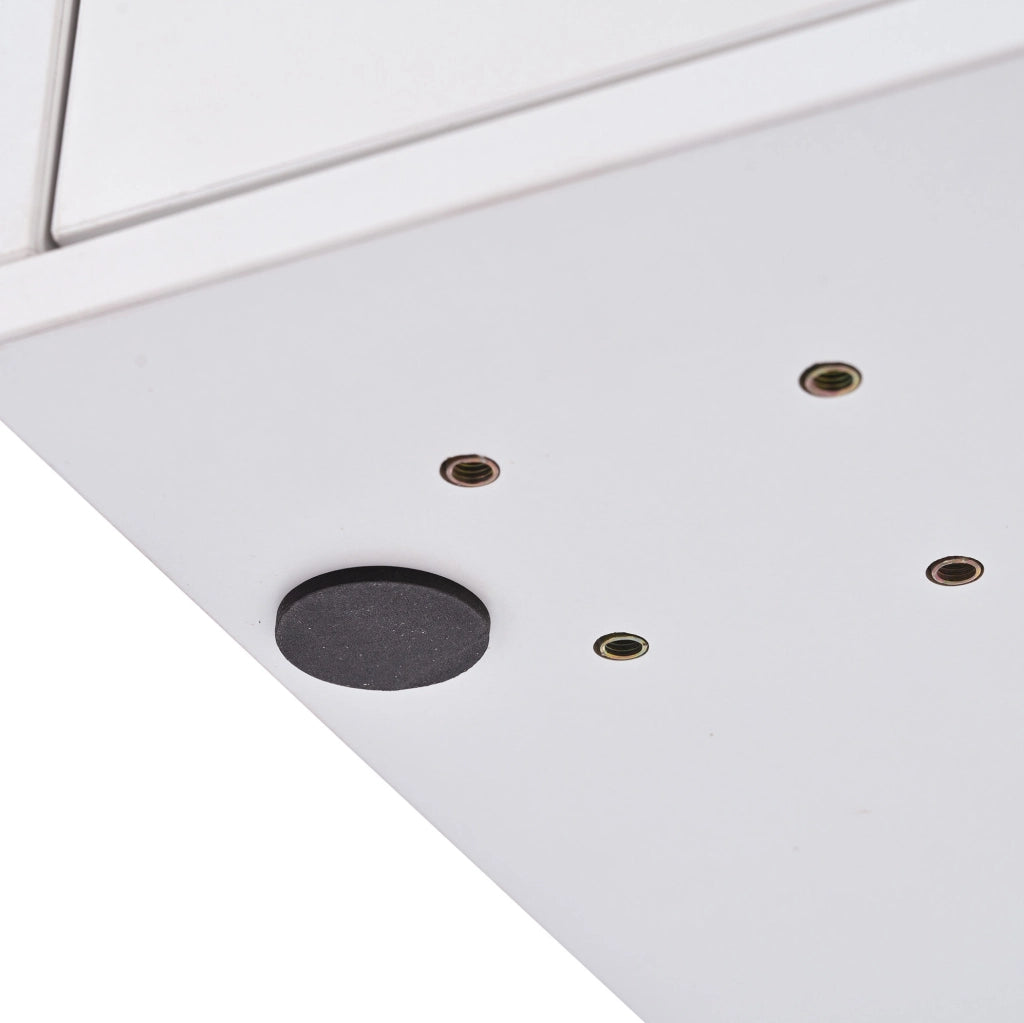 Toeletta con specchio LED e mobile laterale bianca 100x40x78 cm