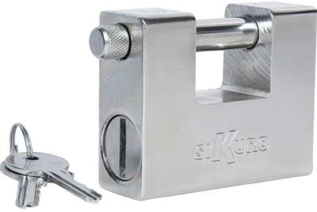 LUCCHETTO MONOBLOCCO 'TITAN' SIKURO 94 mm con 2 chiavi a profilo universale - SIKURO