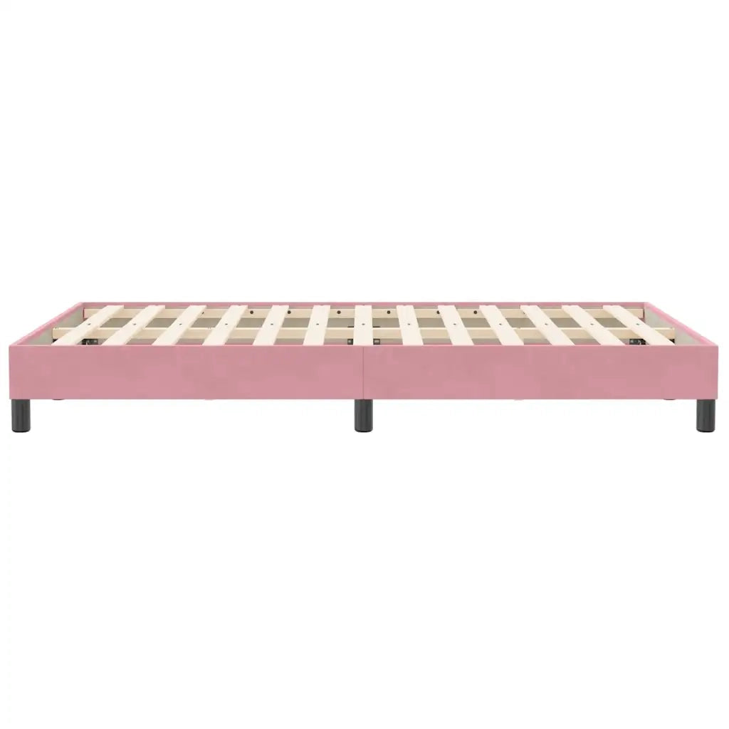 Giroletto a Molle senza Materasso Rosa 120x210 cm in Velluto 3315824