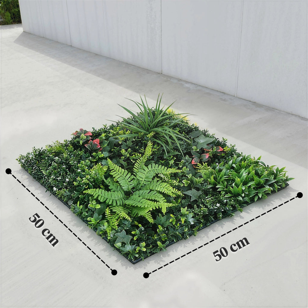 Set 6 Sedi Artificiali da Giardino 50x50 cm ¨C zephmum ¨C Verde, per Terrazza e Balcone