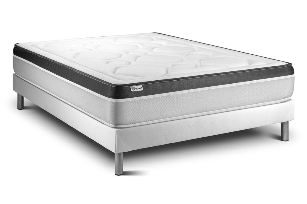 Letto con materasso VITAL ERGO 150 x 190 cm Rete kit Bianco