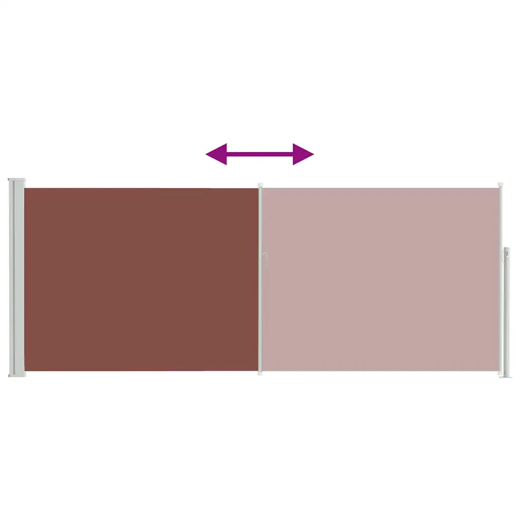 Tenda da Sole Laterale Retrattile 120 x 300 cm Marrone 45364