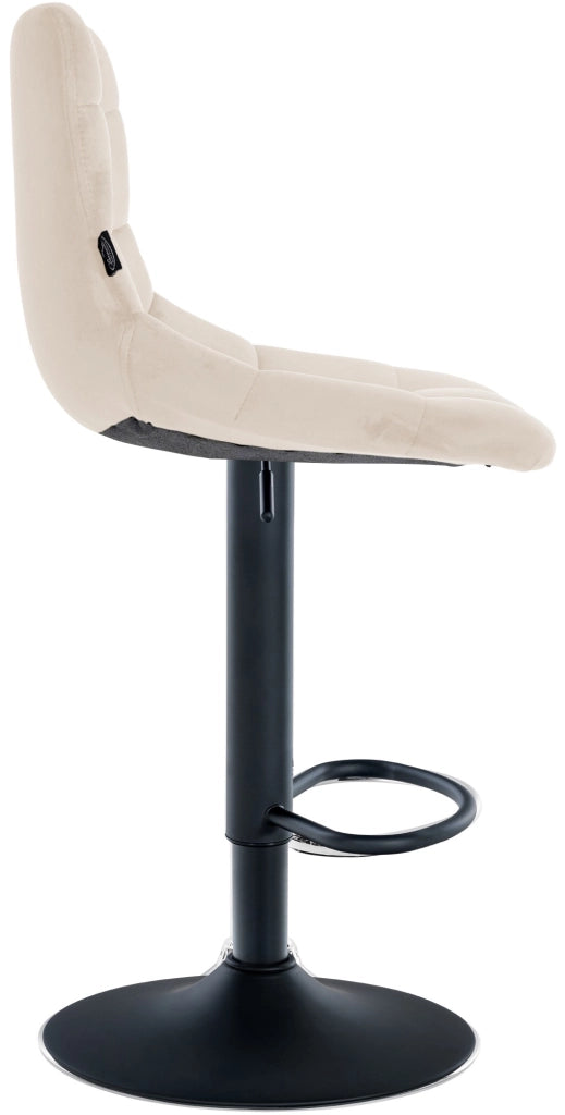 2er Set Barhocker Jerry Samt schwarz