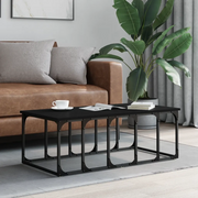 Tavolino da Salotto-Tavolino da soggiorno-Tavolo Nero 100x50x35,5 cm in Legno Multistrato