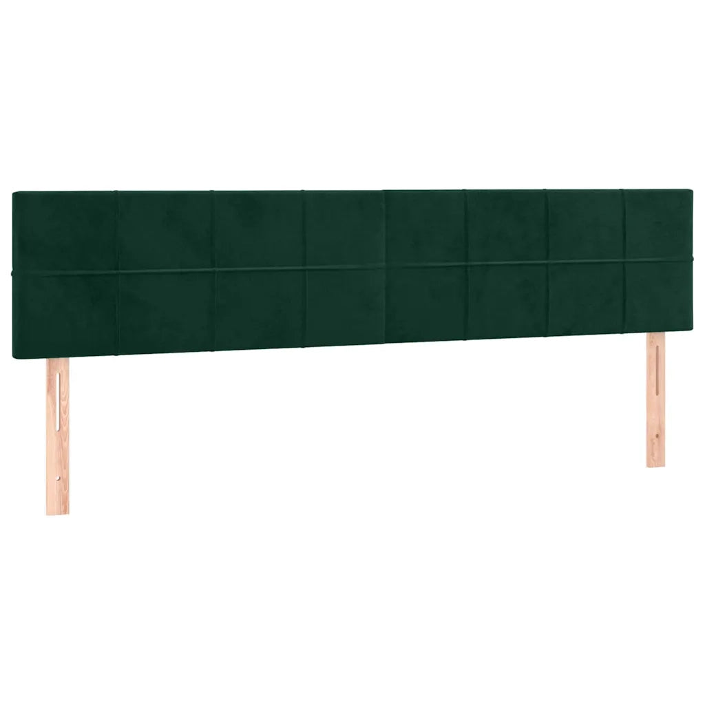 Testiera a LED Verde Scuro 200x5x78/88 cm in Velluto 3121681