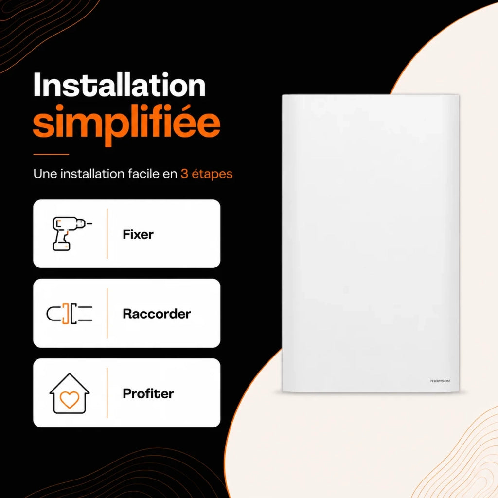 Radiatore elettrico in ghisa Wi-Fi Thomson NEMEA 1000W