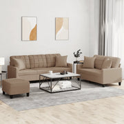 Set di Divani 3 pz con Cuscini Cappuccino in Similpelle 3201397