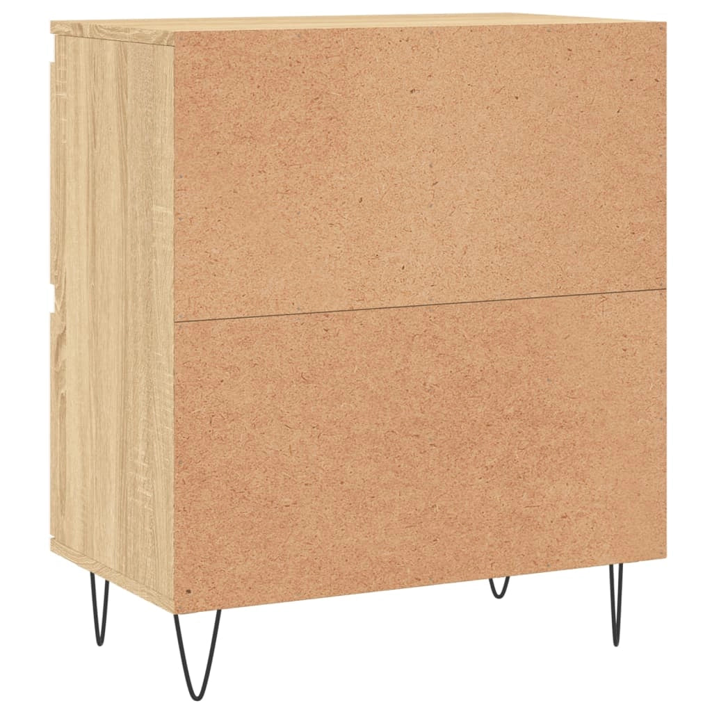 Buffet credenza cassettiera armadio mobile contenitore organizer cucina soggiorno salotti set di 2 legno ingegnerizzato Sonoma marrone 02_0036826