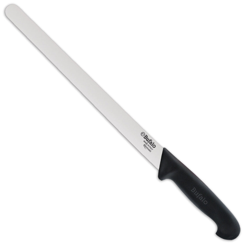 Coltello per Prosciutto Extra Stretto Lama 26 cm Bufalo S105/26 Manico Nero