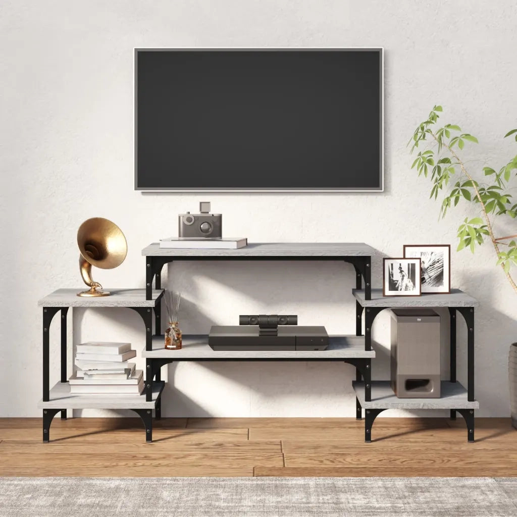 Mobile Porta TV-Mobile per TV-Credenza TV Grigio Sonoma 117x35x52 cm in Legno Multistrato